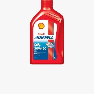 زيت محرك بنزين 1لتر (20w-50) شل ادفنس 4T